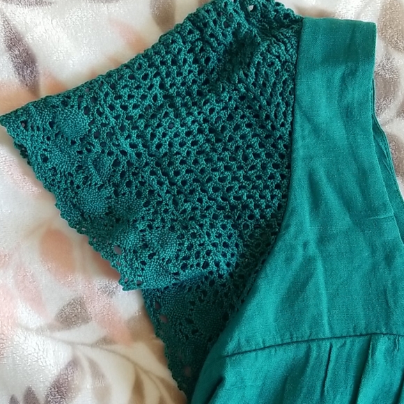 NWT (not attached) Green Crochet Detailed Blouse - Picture 2 of 6